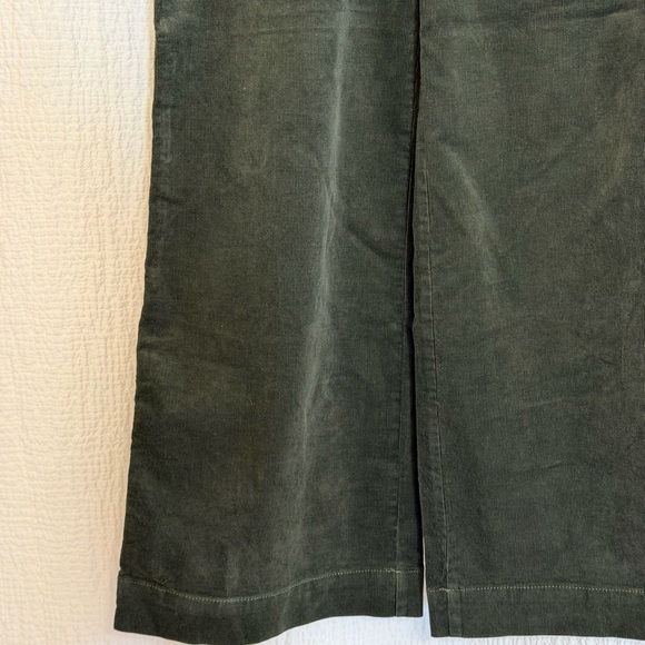 LOFT Wide Leg Corduroy Pants Dark Green Size 6 NWT - Picture 2 of 8